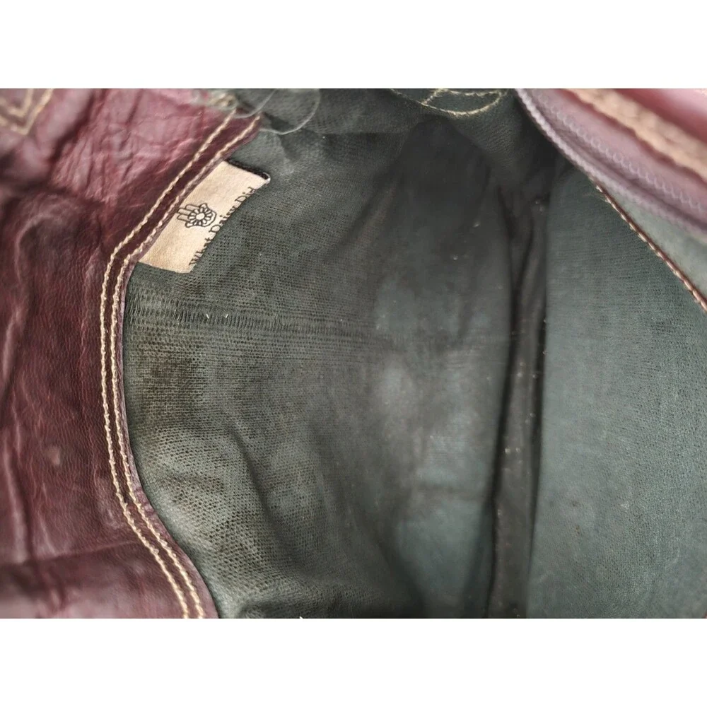 What Daisy Did Recycled Leather Messenger Bag Dark Brown Flap Crossbody Shoulder